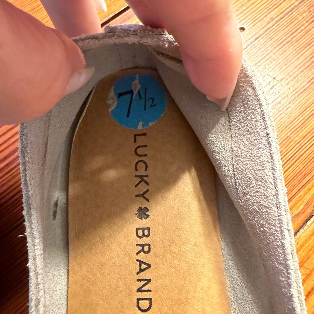 Lucky Brand women Suede Slip-On Loafers - Taupe Gray - Picture 4 of 7